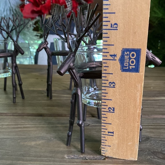 Yankee Candle Rustic Woodsy Triple Twiggy Deer Glass and Metal Votive Holders 🦌 - Picture 16 of 16